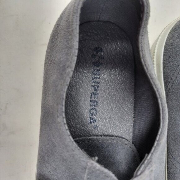 SuperGA | Women's Low-Top Leather Suede Sneakers Gray - Picture 7 of 14